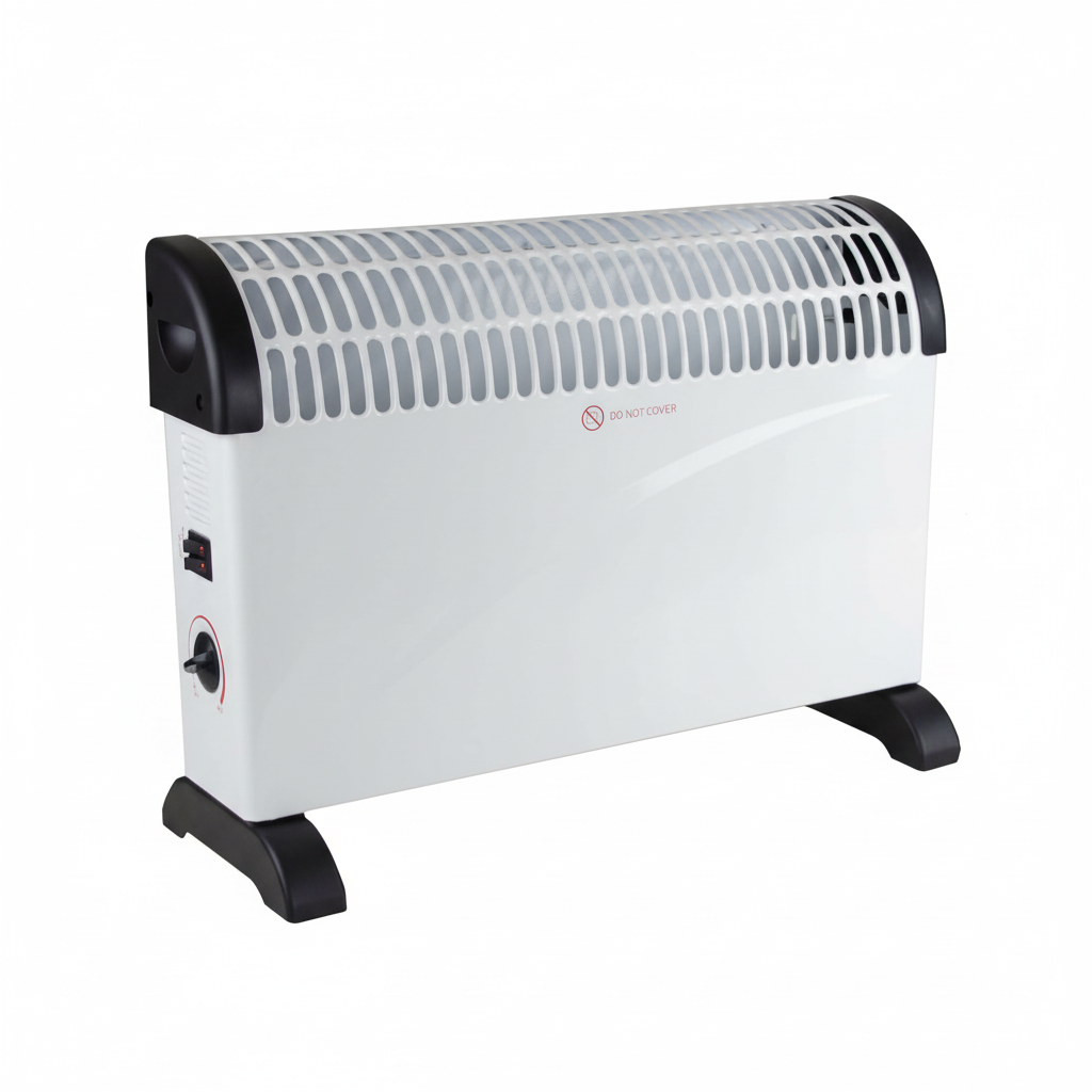 alpina Chauffage Électrique à Convection CHYO2 Radiateur Électrique 2000W - avec Thermostat Réglable et Fonction Turbo - Pièces jusqu'à 15m2 - Protection Surchauffe - Blanc