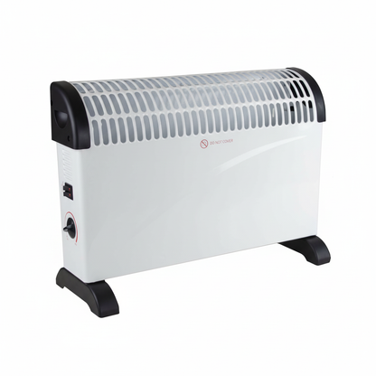 alpina Chauffage Électrique à Convection CHYO2 Radiateur Électrique 2000W - avec Thermostat Réglable et Fonction Turbo - Pièces jusqu'à 15m2 - Protection Surchauffe - Blanc